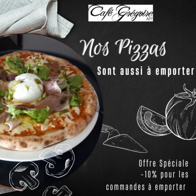 Pizza maison à emporter
